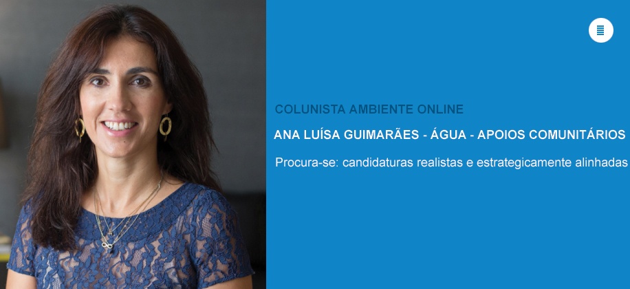 Colunista Ana Luísa Guimarães (Água - Apoios Comunitários): Procura-se: candidaturas realistas e estrategicamente alinhadas