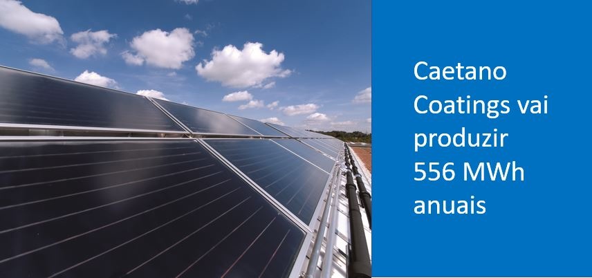 Caetano Coatings vai produzir 556 MWh anuais