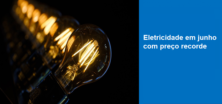 Eletricidade em junho com preço recorde