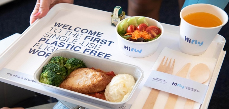 Hi Fly é a primeira companhia aérea a voar sem plástico descartável a bordo 