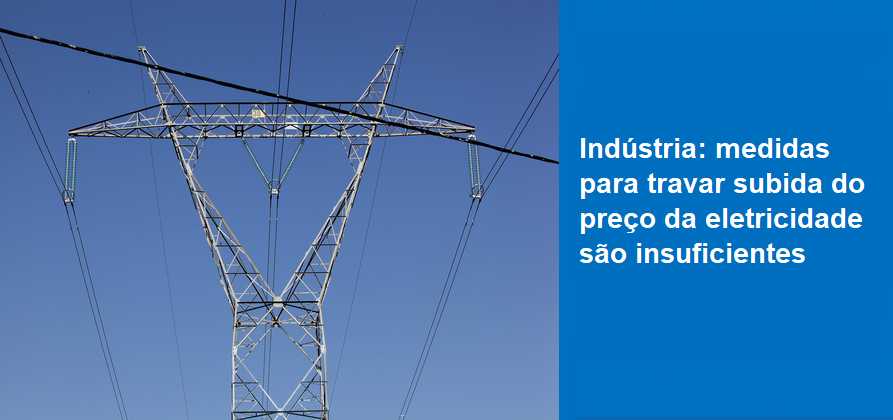 Indústria: medidas para travar subida do preço da eletricidade são insuficientes