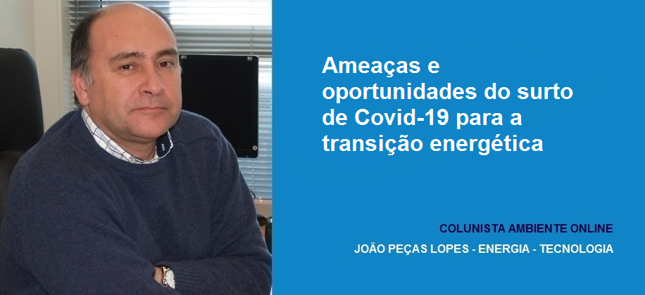 Colunista Peças Lopes (Energia-Tendências): Ameaças e oportunidades do surto de Covid-19 para a transição energética