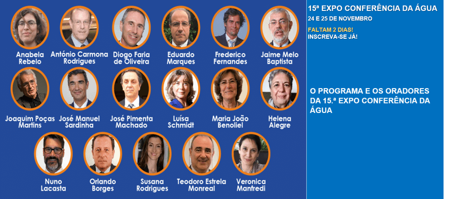 O Programa e os Oradores da  15.ª Expo Conferência da Água
