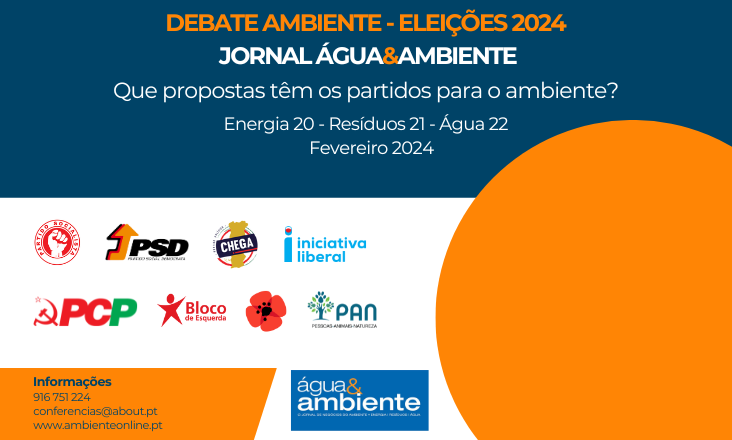 Inscrições abertas para os debates do Jornal Água&Ambiente com os partidos políticos